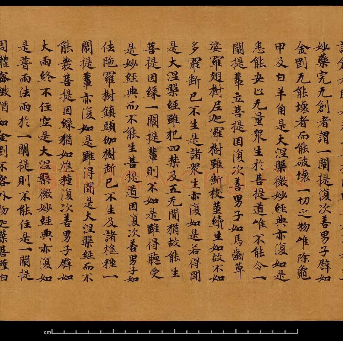敦煌书法敦煌书法大般涅槃经,摘自东晋至北宋大般涅槃经8