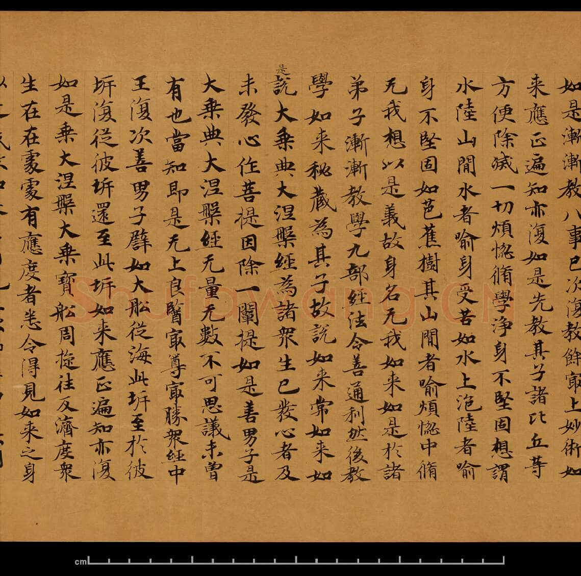 敦煌书法敦煌书法大般涅槃经,摘自东晋至北宋大般涅槃经8