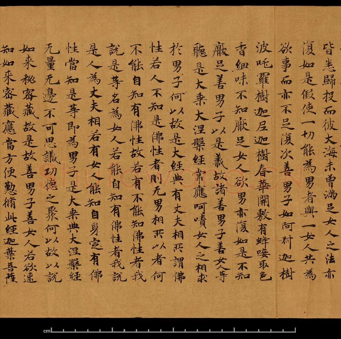 敦煌书法敦煌书法大般涅槃经,摘自东晋至北宋大般涅槃经8