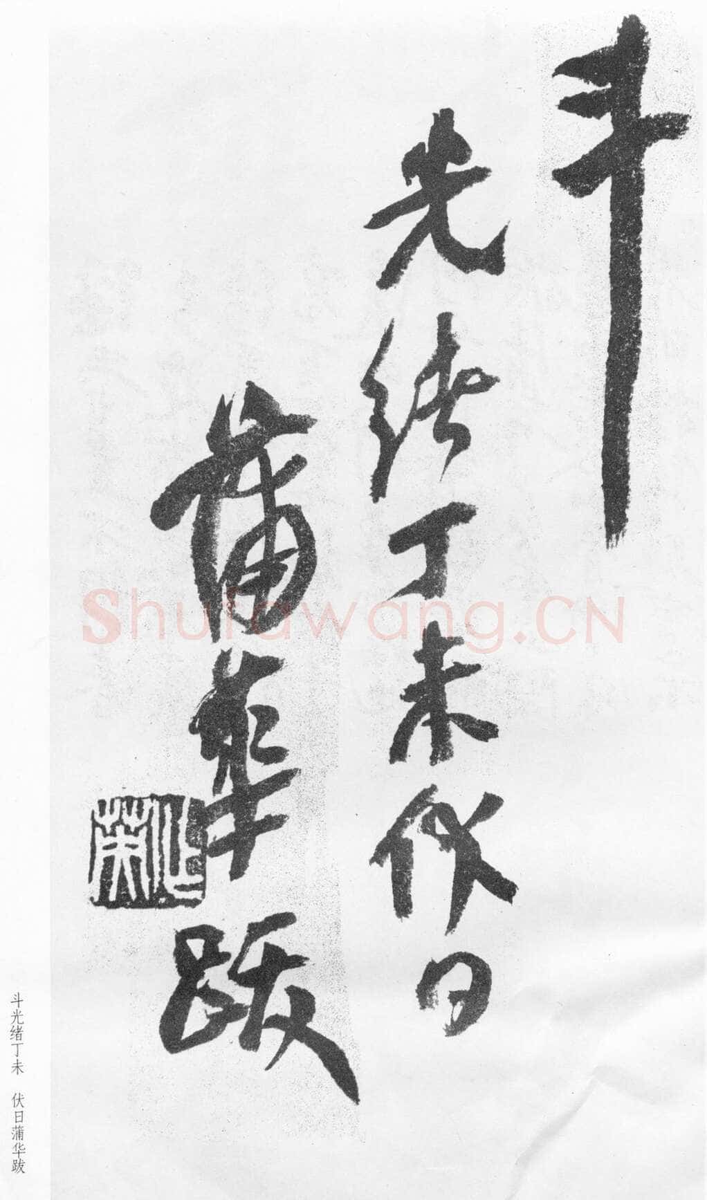 蒲华《跋张旭率意帖》