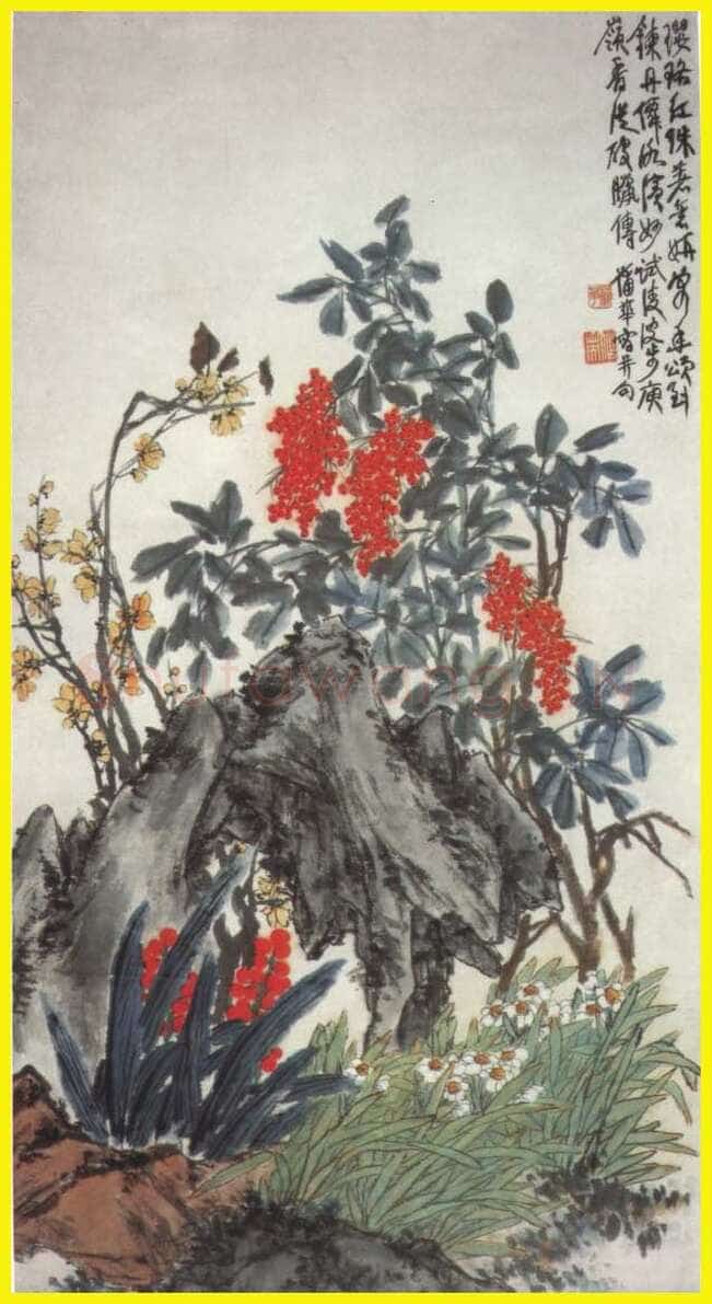 蒲华《天竺水仙图》