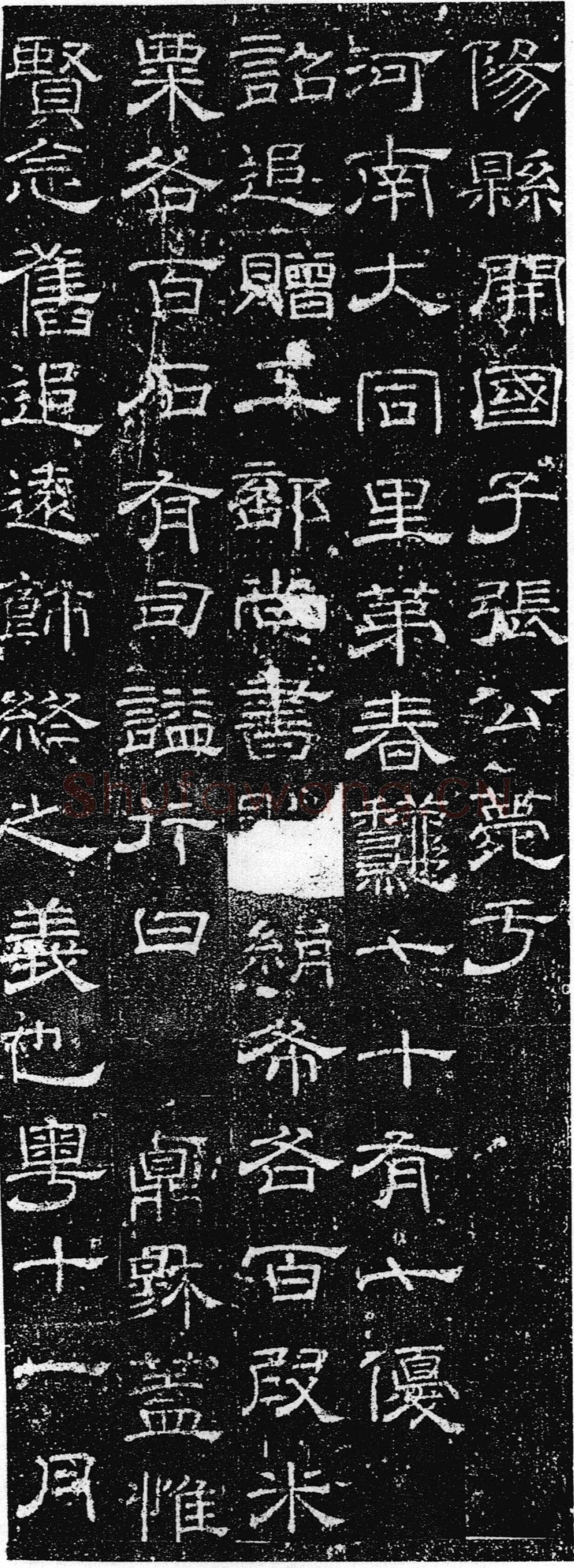 徐浩《张庭珪墓志》隶书