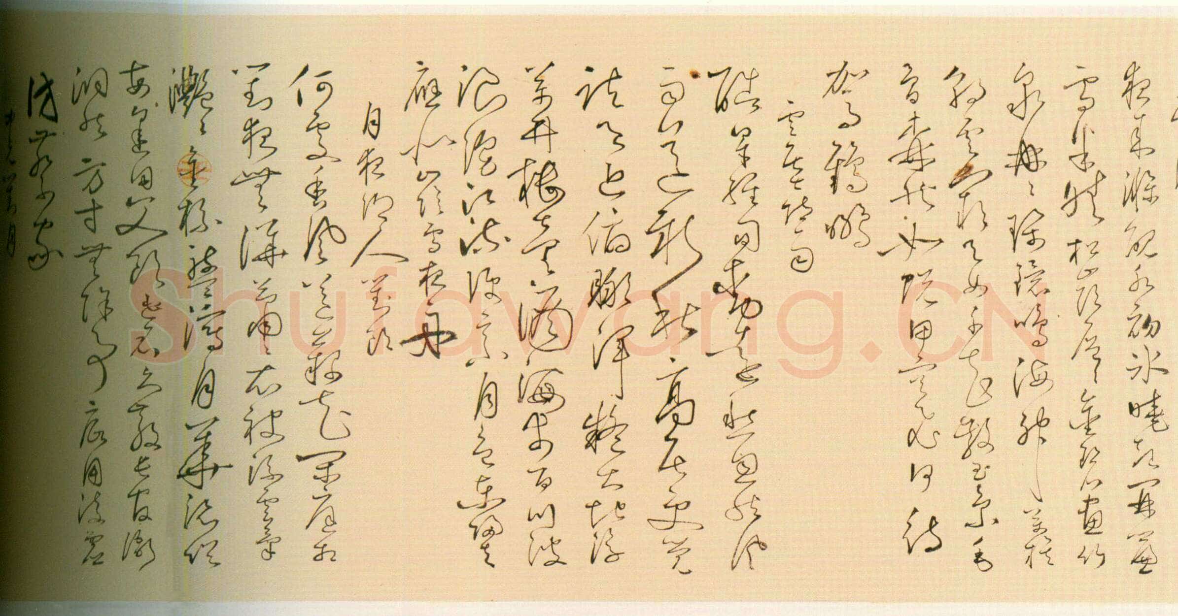 丰坊《行书诗词卷》纸本行书 31.3cm×1050.5cm 1536年 上海博物馆藏