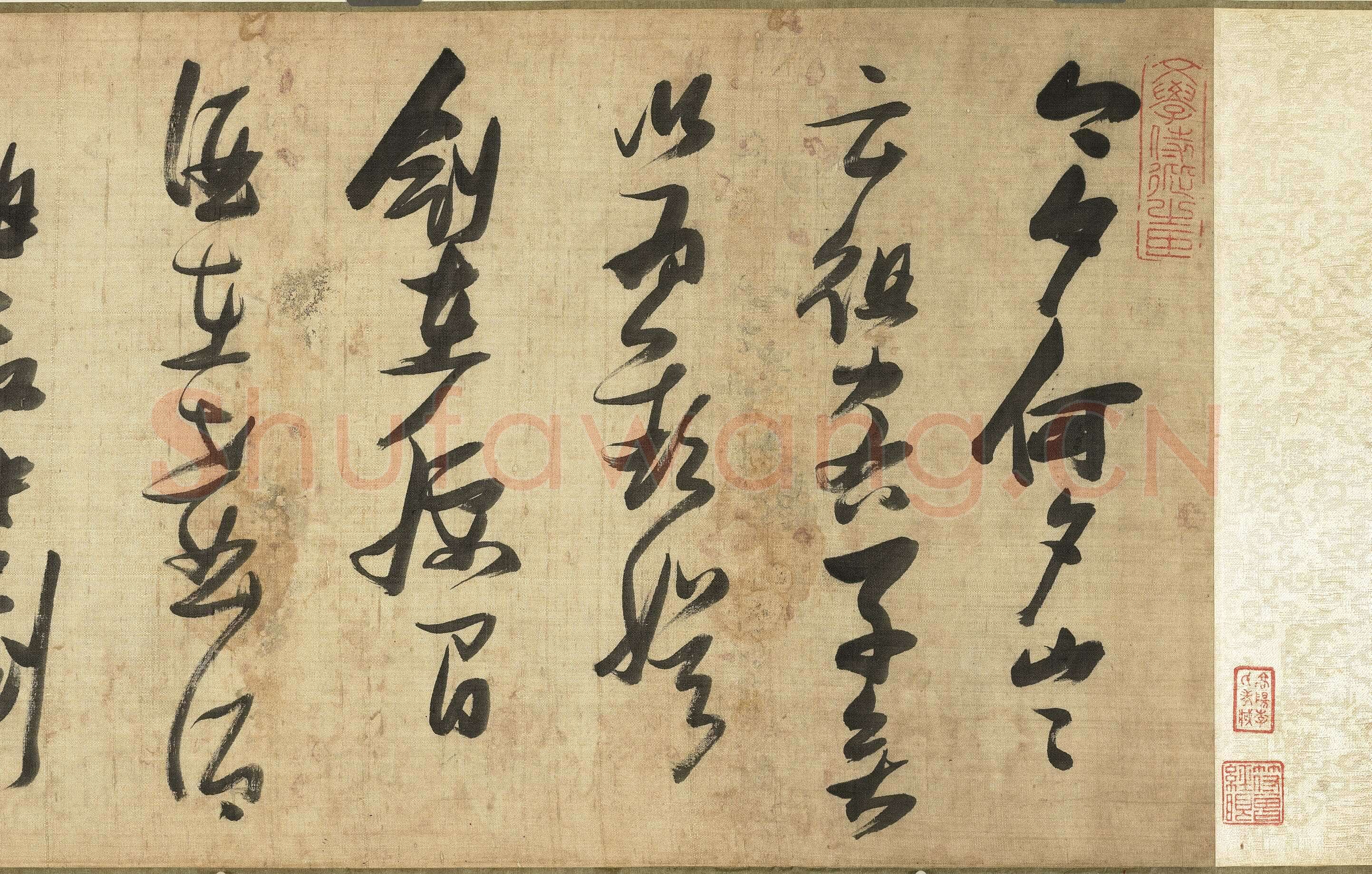 张瑞图《草书守岁诗卷》纸本草书 31.4x290.7cm 台北故宫博物院藏