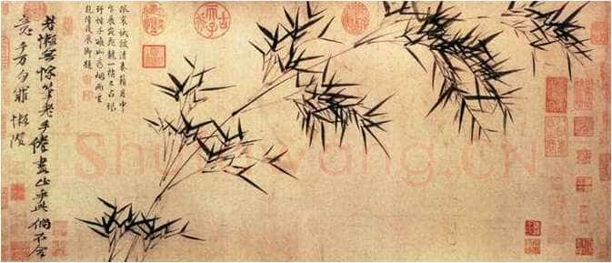 倪瓒《水竹居图轴》