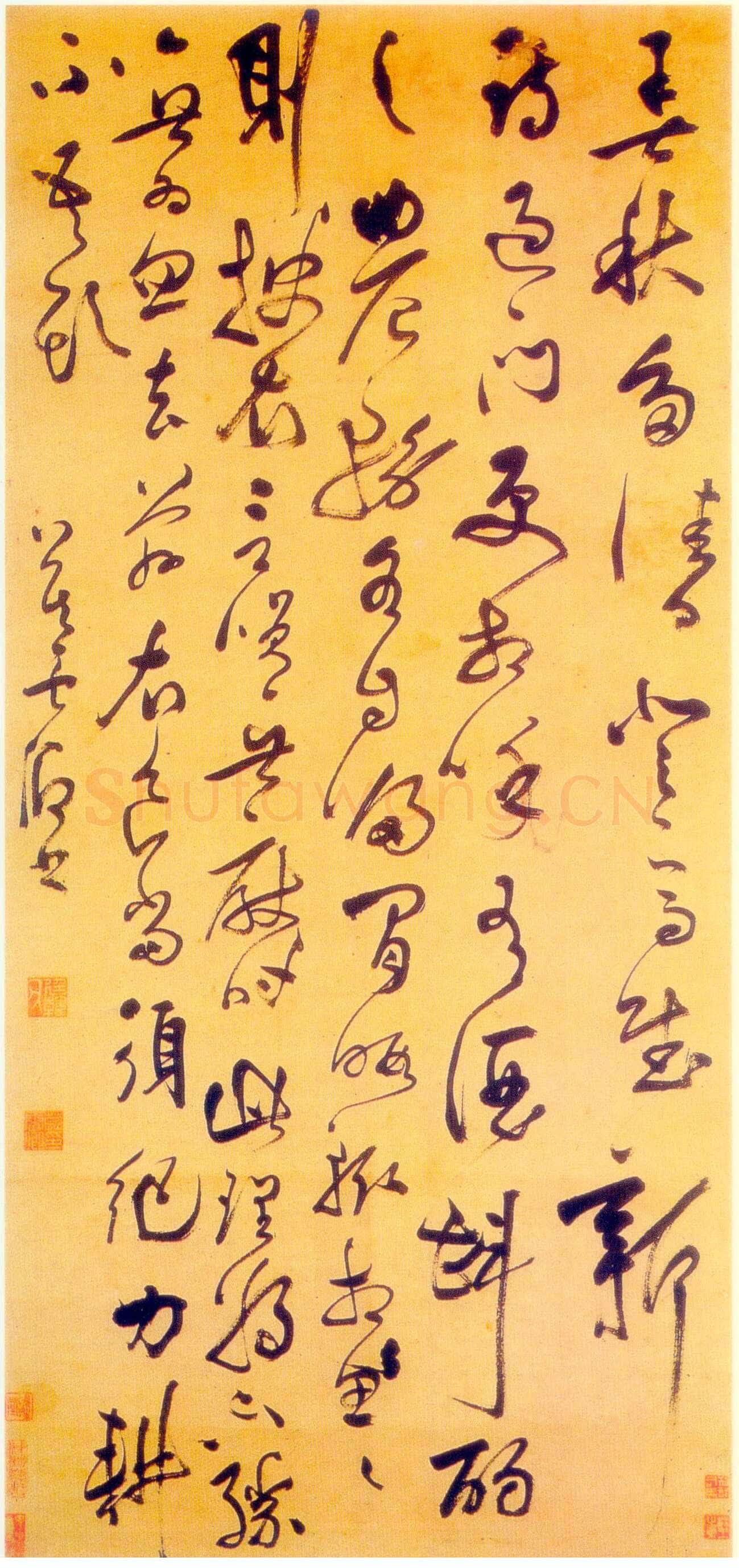 莫是龙《陶潜移居诗轴》纸本 150×70cm 广东省博物馆藏