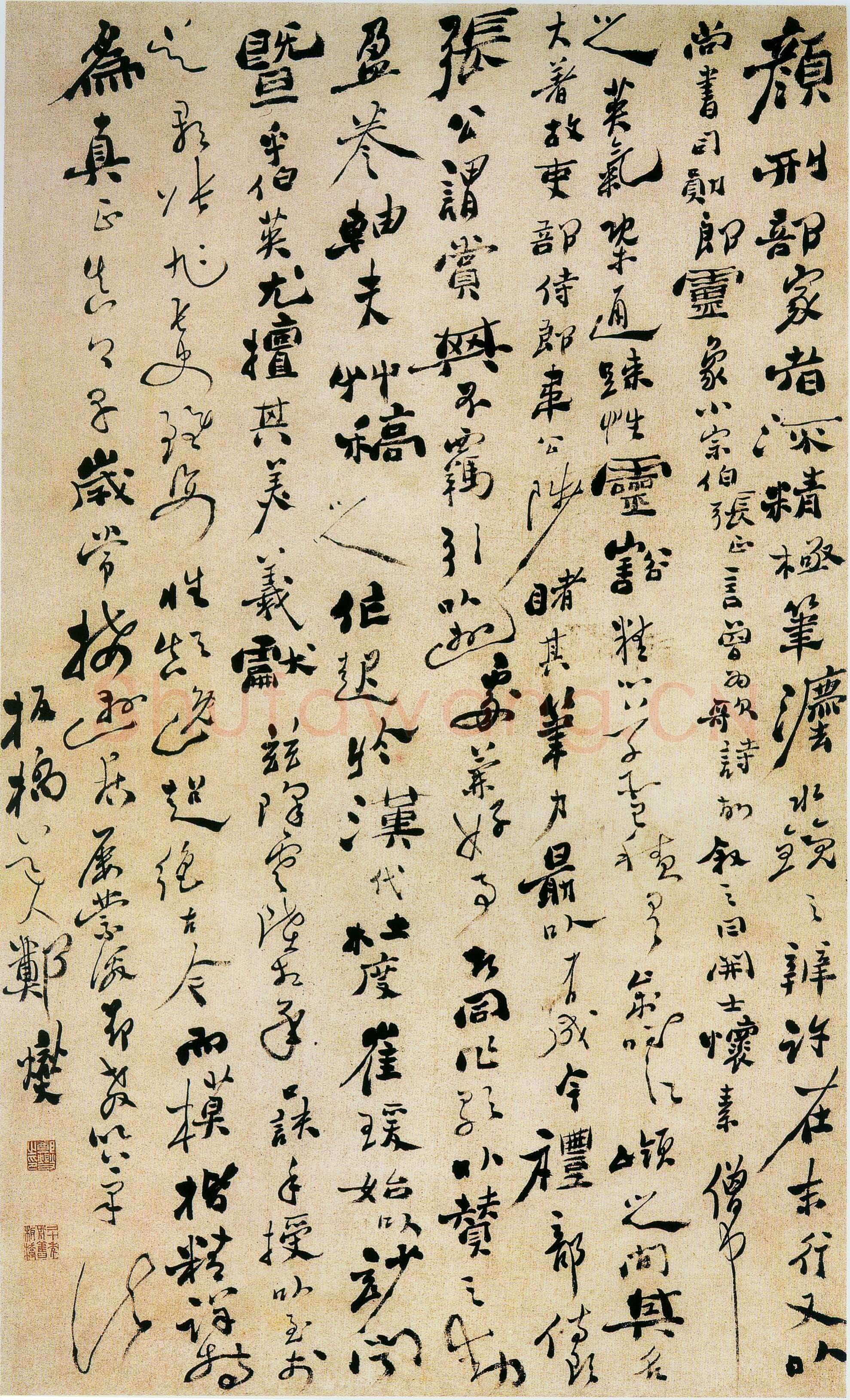 郑燮(郑板桥)《行草论书诗轴》纸本行草 106×63.5cm 天津艺术博物馆藏