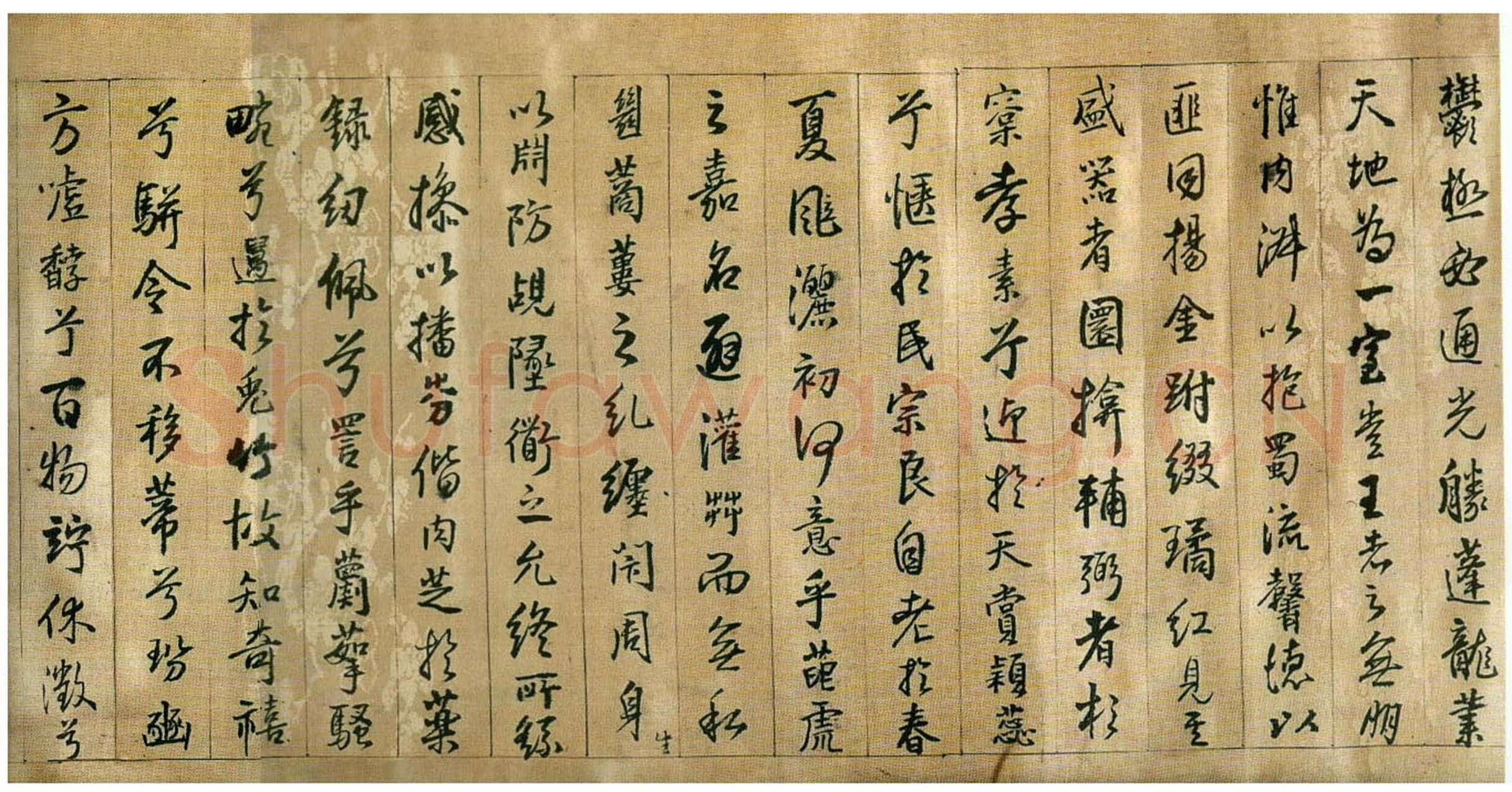王铎《枯兰复花图卷》清顺治七年(己丑1649年)全卷32.6X1035.5cm 苏州博物馆藏