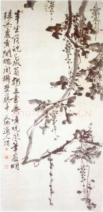 徐渭《墨葡萄轴》