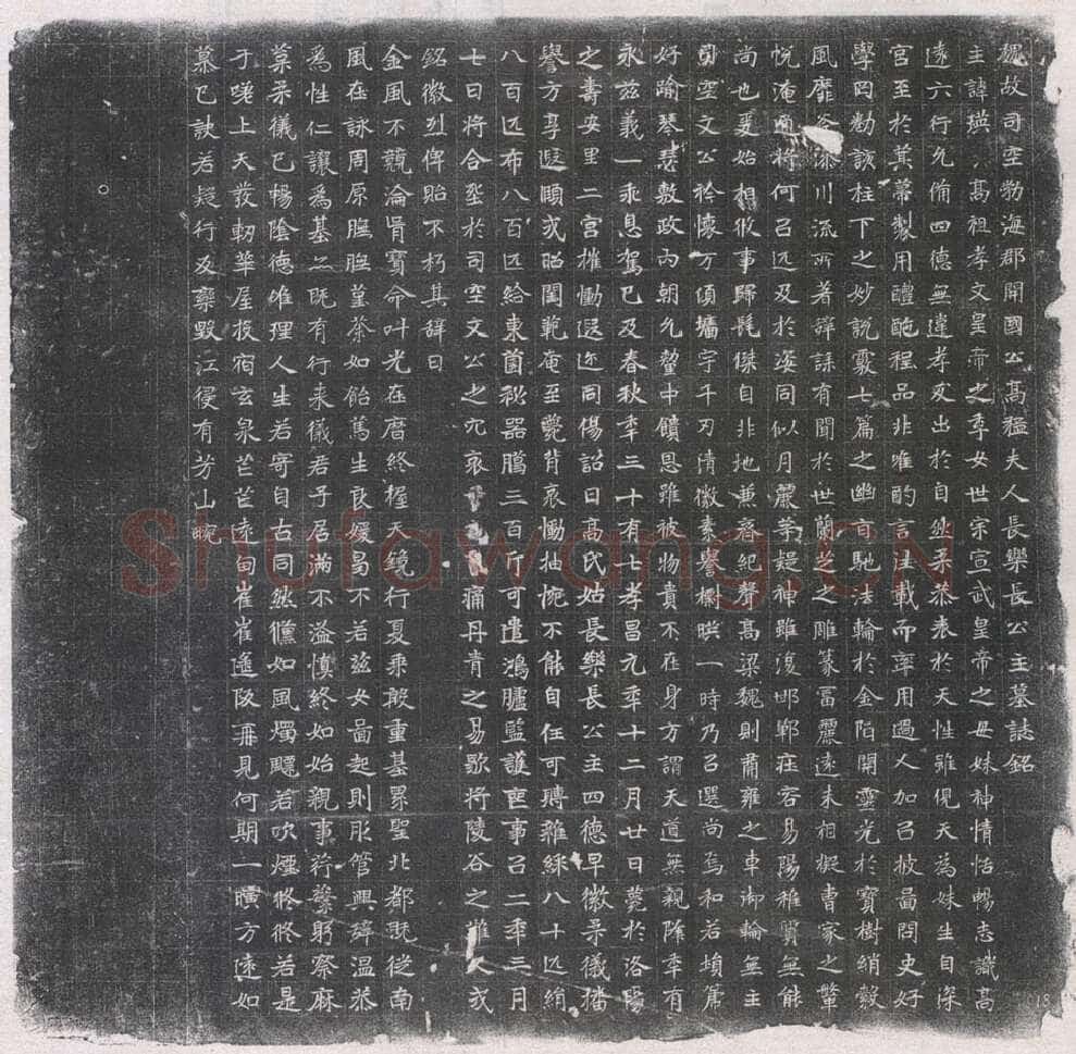 元瑛墓志前秦北朝碑刻碑拓,摘自前秦北朝元瑛墓志(全本)