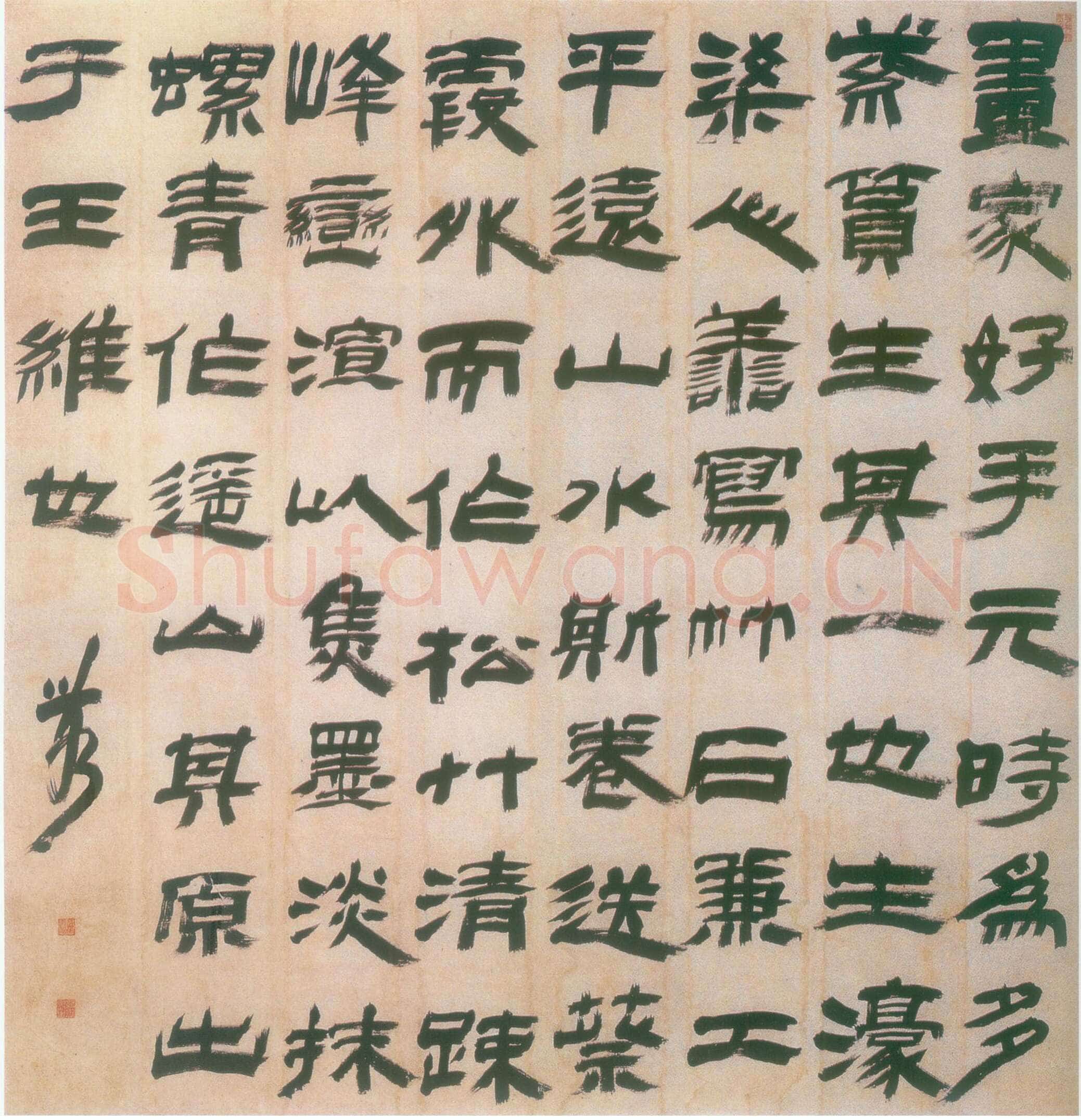 金农《隶书题画》纸本 149×146cm 天津艺术博物馆藏