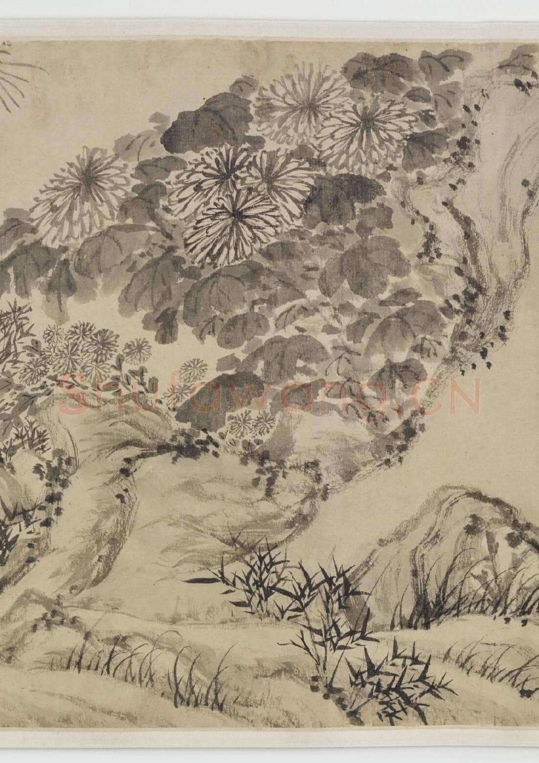 文徵明《归去来辞书画合卷》纸本行书 31.6×252.75cm(画心31.6×75.8cm)1539年 美国弗利尔美术馆藏
