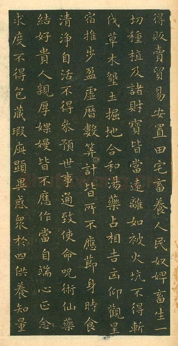 遗教经王羲之书法欣赏,摘自东晋小楷佛遗教经