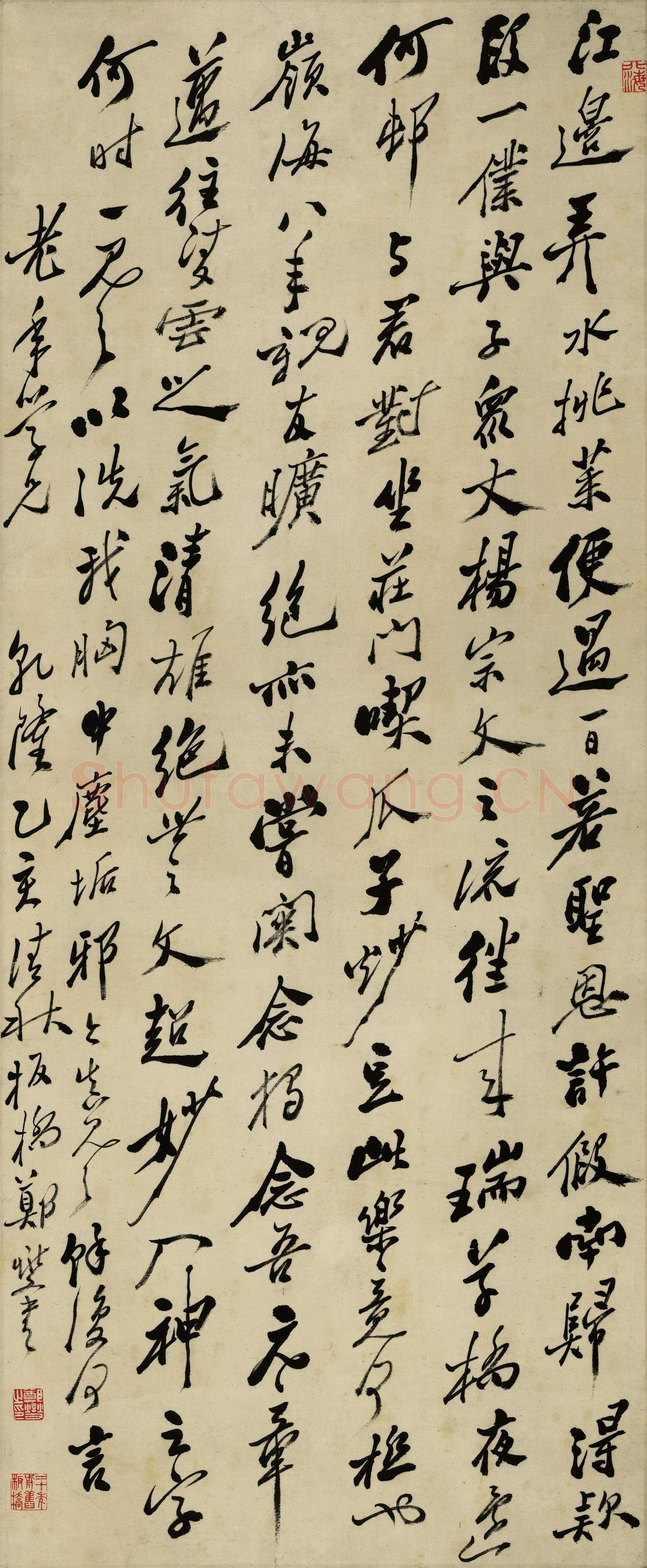 郑燮(郑板桥)《行书录东坡书札轴》纸本行书 171.8×56.1cm 辽宁省博物馆藏