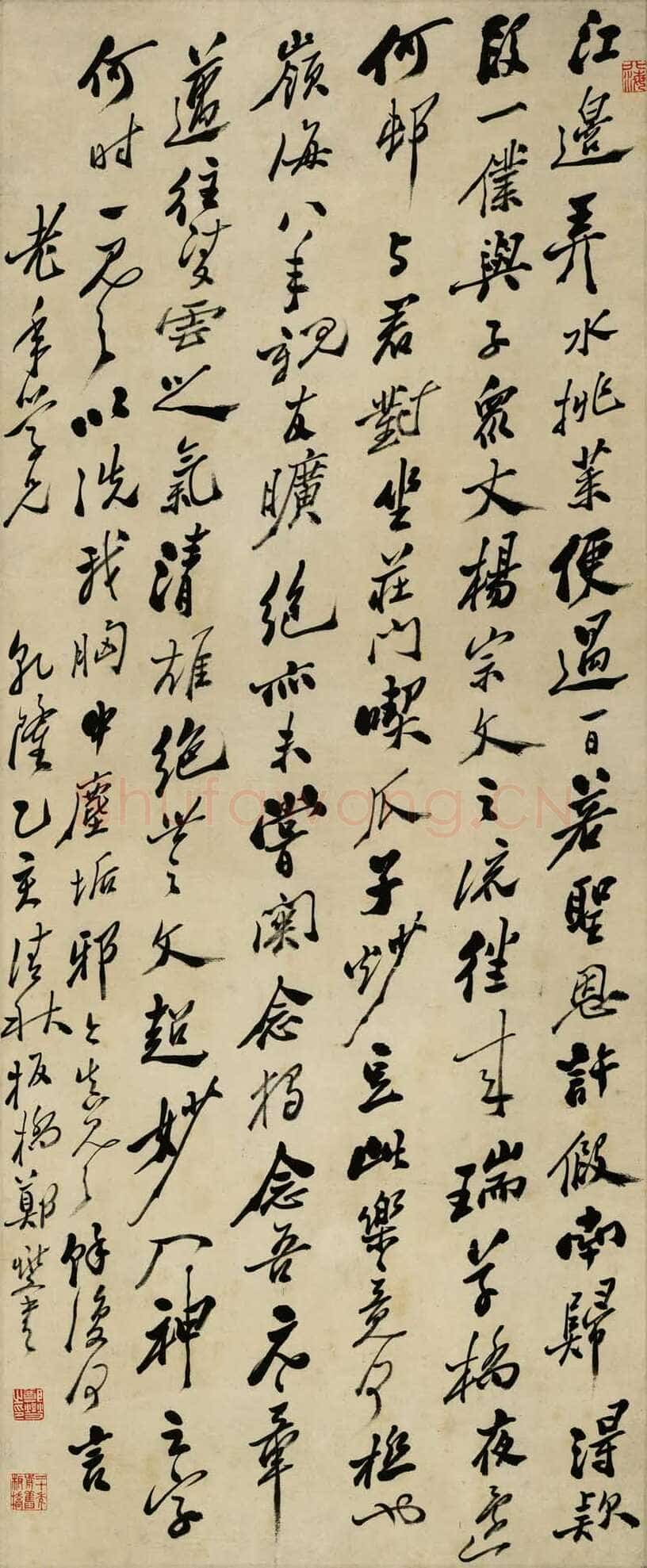郑燮(郑板桥)《行书录东坡书札轴》纸本行书 171.8×56.1cm 辽宁省博物馆藏