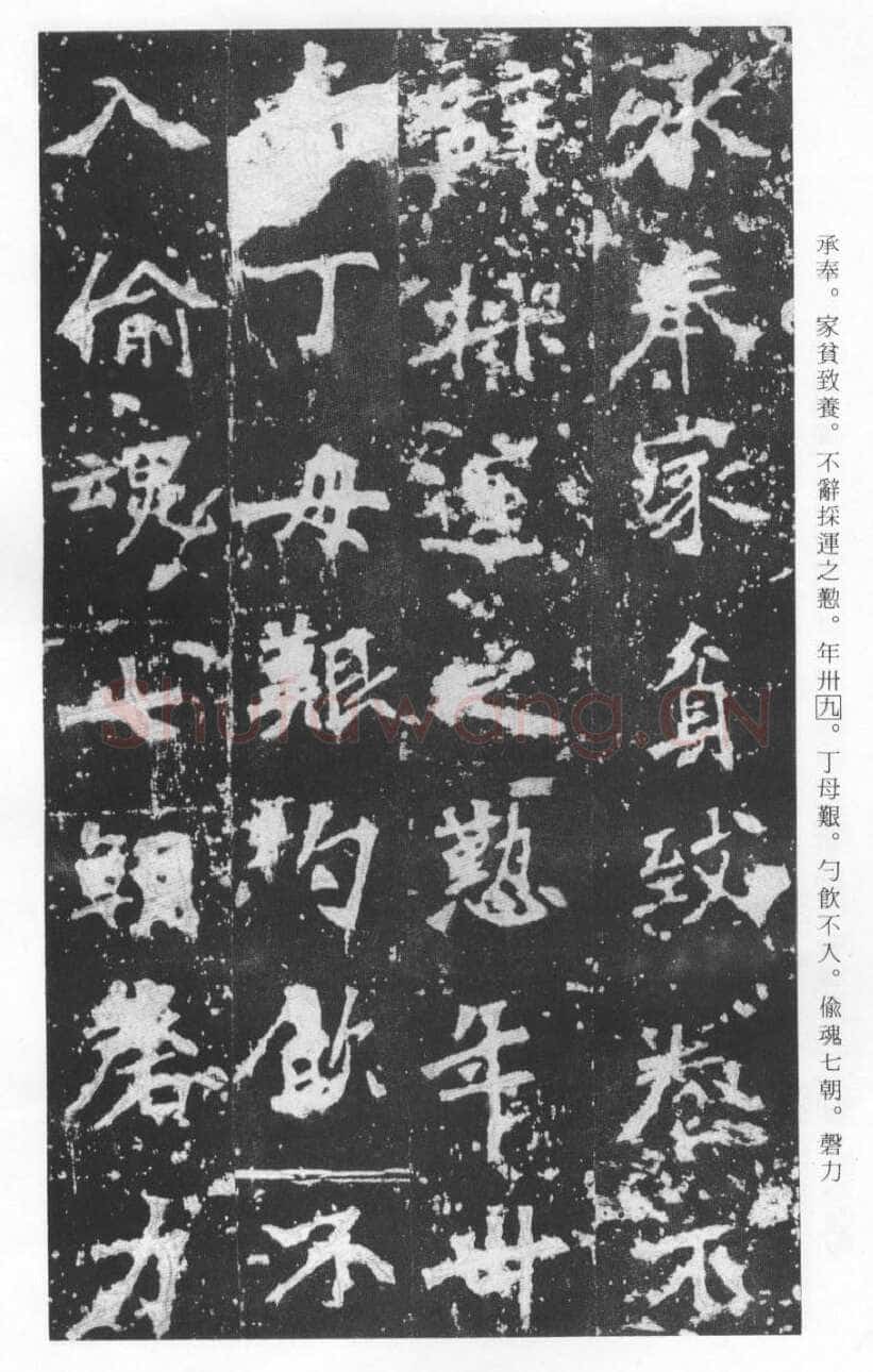 张猛龙碑前秦北朝碑刻碑拓,摘自前秦北朝张猛龙碑(全本)