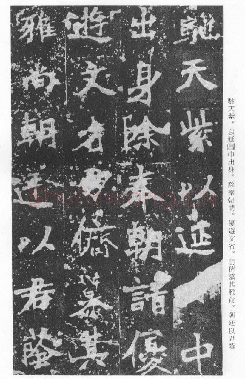 张猛龙碑前秦北朝碑刻碑拓,摘自前秦北朝张猛龙碑(全本)