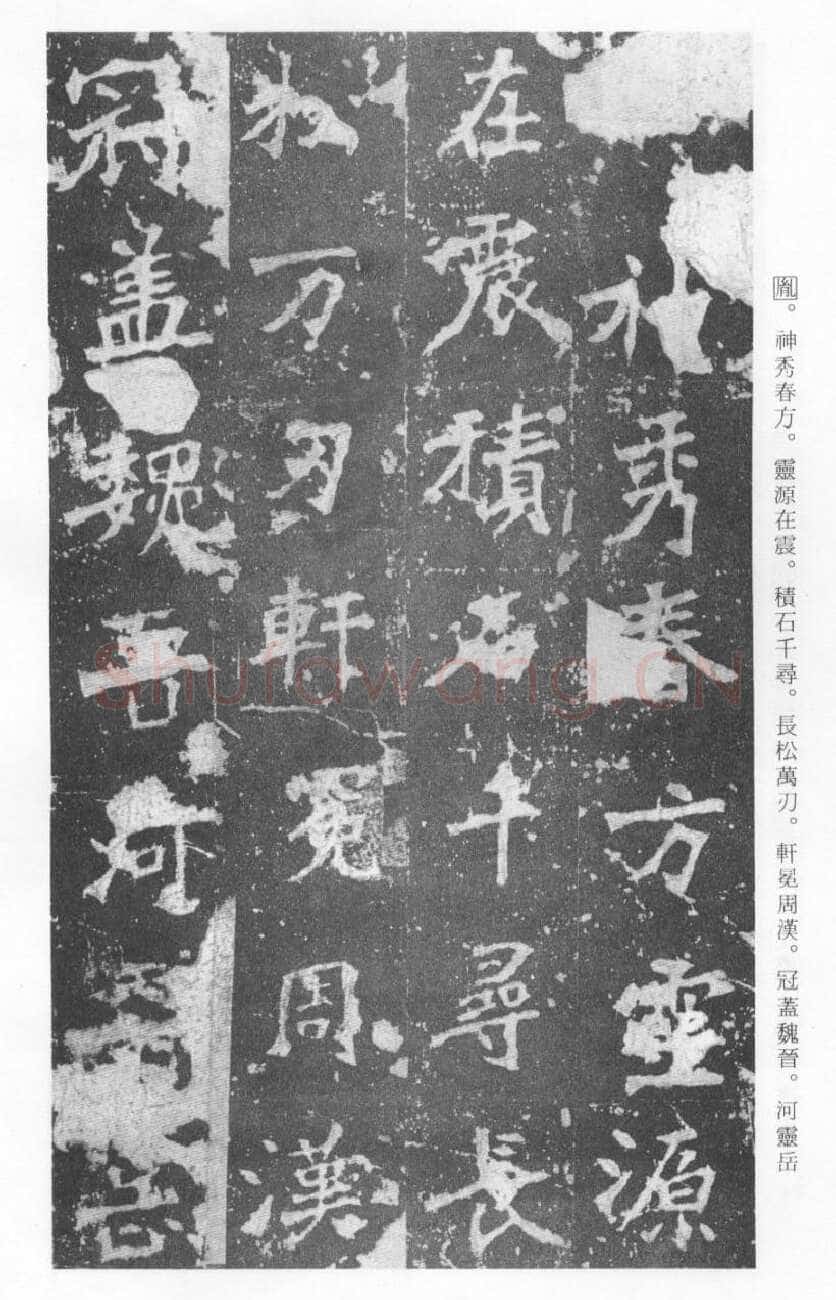 张猛龙碑前秦北朝碑刻碑拓,摘自前秦北朝张猛龙碑(全本)