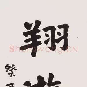 近现代游寿《行书翔游南天》纸本镜心 123×34cm 1993年作