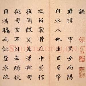 清代何绍基《临张黑女墓志》页(选一) 纸本 23×27cm×7 上海道明拍卖2007春拍