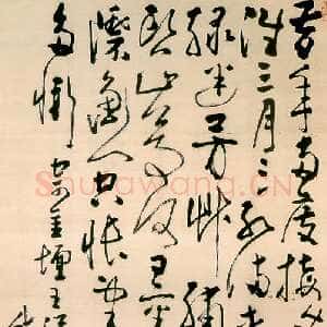 清代黄慎《草书七言诗》纸本草书 141.2×79.3cm 上海博物馆藏