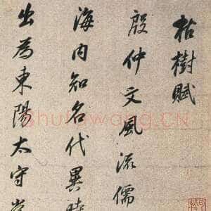 明代董其昌(临帖)《行书临褚遂良枯树赋》洒金笺卷 27×365cm 朵云轩藏