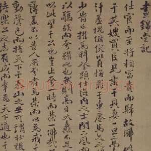 明代徐渭《行书欧阳修昼锦堂记轴》纸本 行书 183×48.5cm 万历二十年(1592)北京故宫博物院藏
