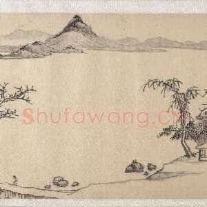 明代张瑞图《赤壁怀古大江东去》书画合卷 绫本 27.9×320厘米 崇祯二年(1629)纽约大都会艺术博物馆藏