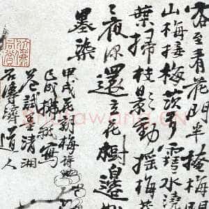 清代石涛记雨歌