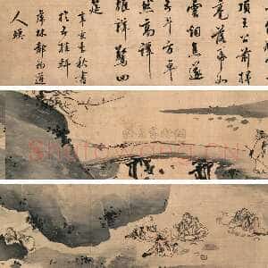 明代汤焕《题张路饮中八仙卷》绢本行书 25.5×274cm 佳士得2004年秋季拍卖会