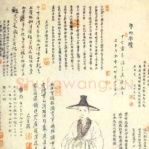 清代朱耷(八大山人)自题画像
