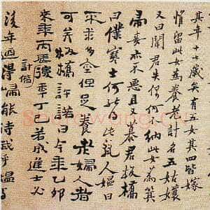 清代郑燮(郑板桥)《行书扬州杂记卷》纸本 18.1×158.3cm 1747年 上海博物馆藏