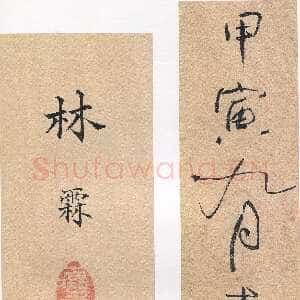 近现代林散之《自作诗附寄杨啸翁二律并书》1914年