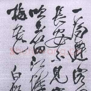 近现代 庞白虹 草书《草书轴》