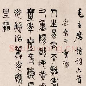 近现代马公愚五体毛泽东诗词六首